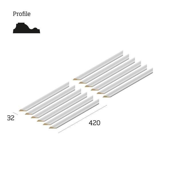 Cheshire Mouldings MWPKT1 Primed Wall Panel Kit (T) 35mm (W) 420mm (L) 420mm