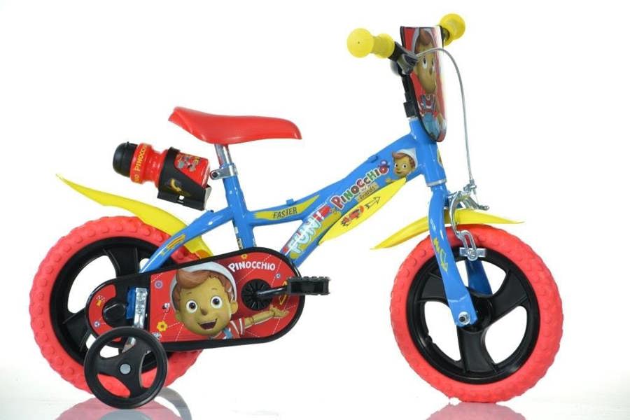 Dino Bikes Dino Pinocchio Kids 12" Wheel Bike - Blue/Red/Yellow