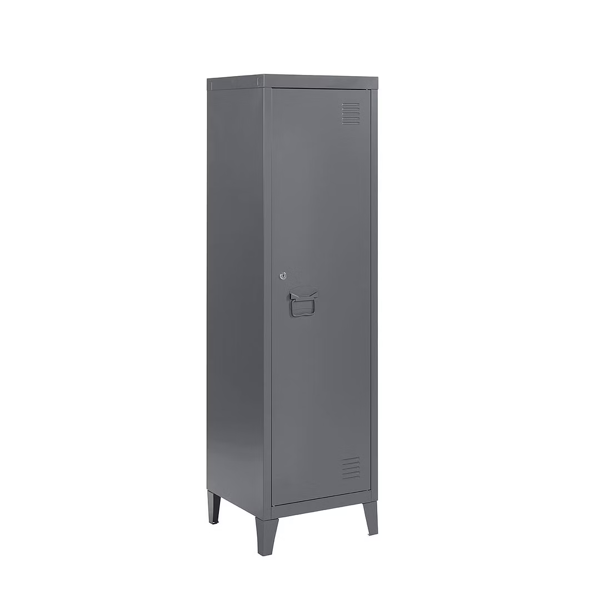 MMT Furniture Designs Metal 2 Shelve Locker Cabinet, 1 Door Storage Cupboard for Home or Office