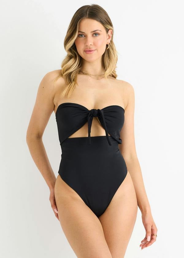 Gini London Front Tie Bandeau Swimsuit