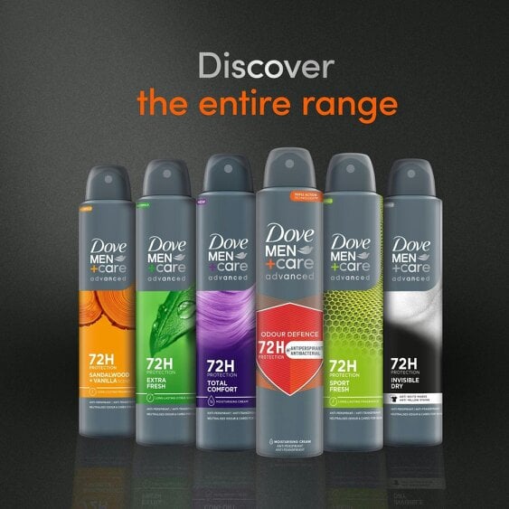 Dove Men+Care AntiPerspirant Deodorant Spray Sandalwood + Vanilla, 12x200ml