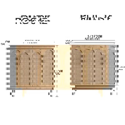 Constance Rattan Sideboard, Pine Wood-Rit Concept-Rit Concept