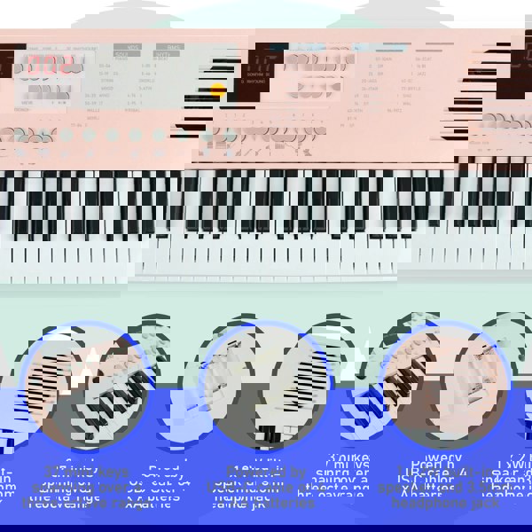 Axus Mini Keyboard 37 Key Keyboard#Colour_Pink