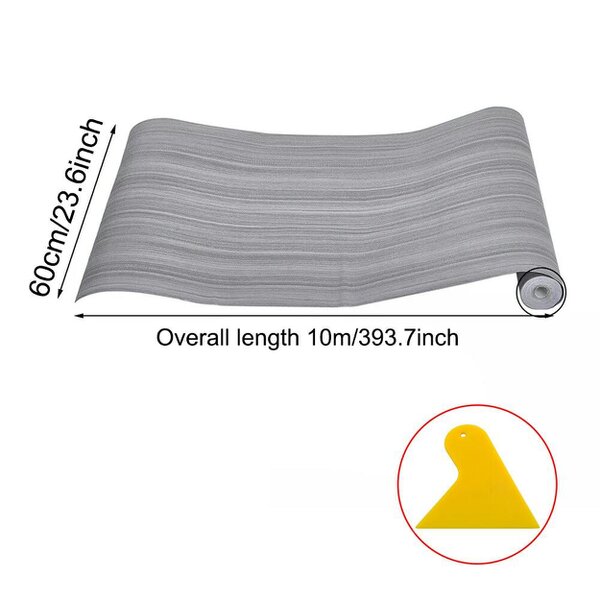 Havendro Kitchen & Bathroom Lino Grey Wood Effect Waterproof Vinyl Flooring Roll Deco 10m