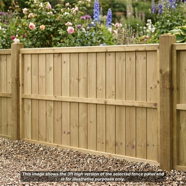 Premier Garden Supplies Ultimate Tongue & Groove Vertical Boards Fence Panel - Wood - Pressure Treated (Tanalised)