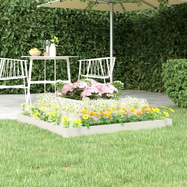 Berkfield Planter White 110x110x27 cm Solid Wood Pine