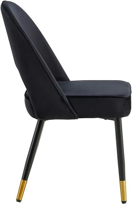 HYGRAD BUILT TO SURVIVE Padded Velvet Dining Chairs with Black Legs – Set of 2 | HYGRAD®