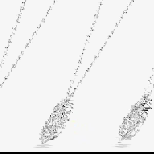 Swarovski Constella Rhodium Plated Dancing Stone Necklace 5738247