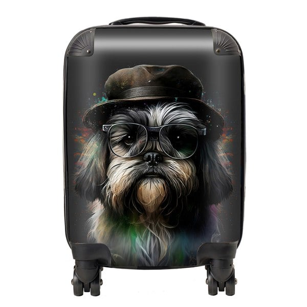 Warren Reed Lhasa Apso Dog Splashart Suitcase