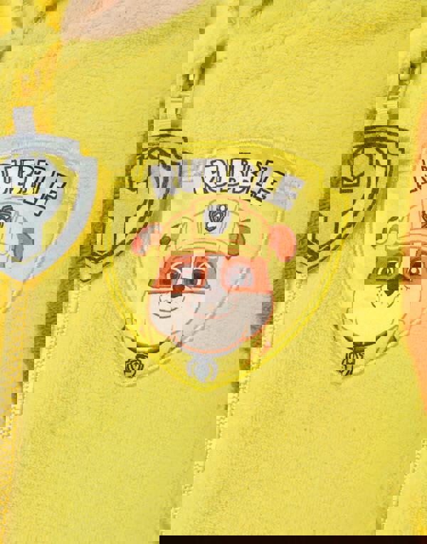 Paw Patrol Unisex Kids Yellow Rubble Applique Face Onesie