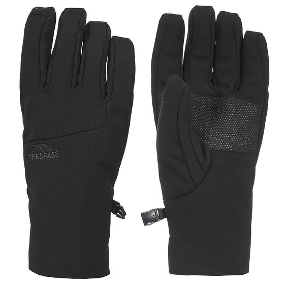 Trespass Royce Gloves - Black - Black - 92% Polyester/8% Elastane