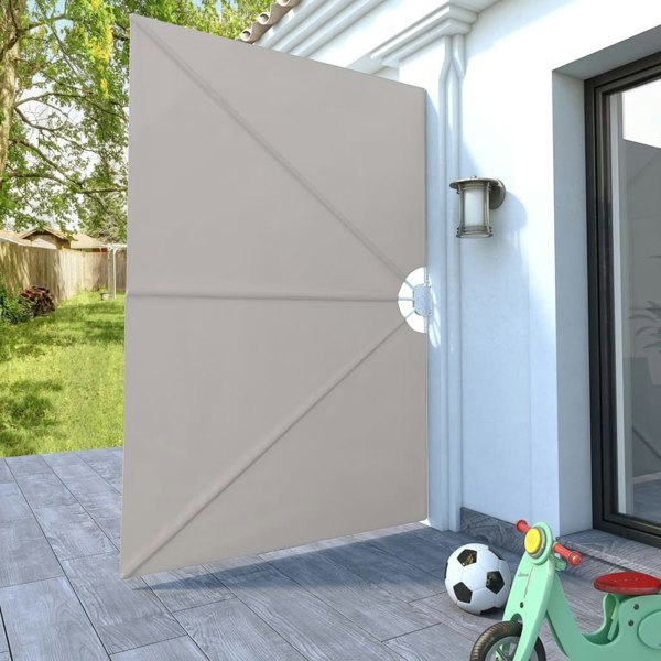 Berkfield Collapsible Terrace Side Awning Cream 240x160 cm