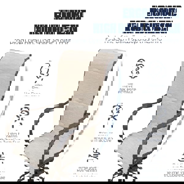 Furniture One 5 Piece Patio Dining Set, 4 Seater Swivel Garden Dining Table and Chair Set with Tesling Swivel Chairs