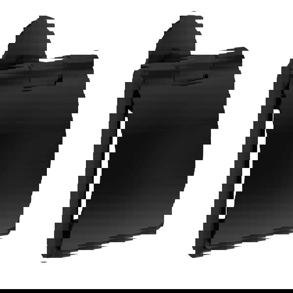 Matt black toilet roll holder with lid