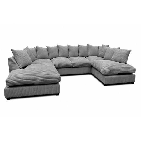 Snug Furniture Preston U Shaped Jumbo Cord Scatter-Back Corner Sofa