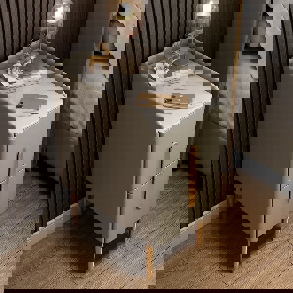 Silva Bedside Table, Multiple Colors-Ritconcept-Morandi Ash-20cm-Rit Concept