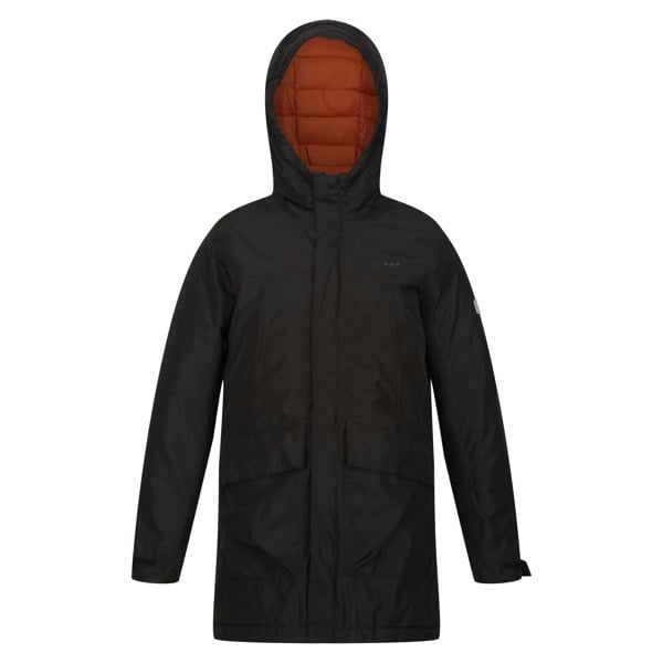 Regatta Boy's Farbank Ski Jacket - Black/Burnt Copper