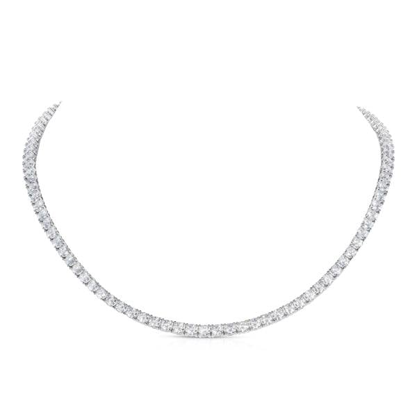 namana 925 Sterling Silver Tennis Necklace with 4mm Cubic Zirconia