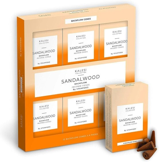 Kalesi Collection Sandalwood Backflow Incense Cones Pack of 6