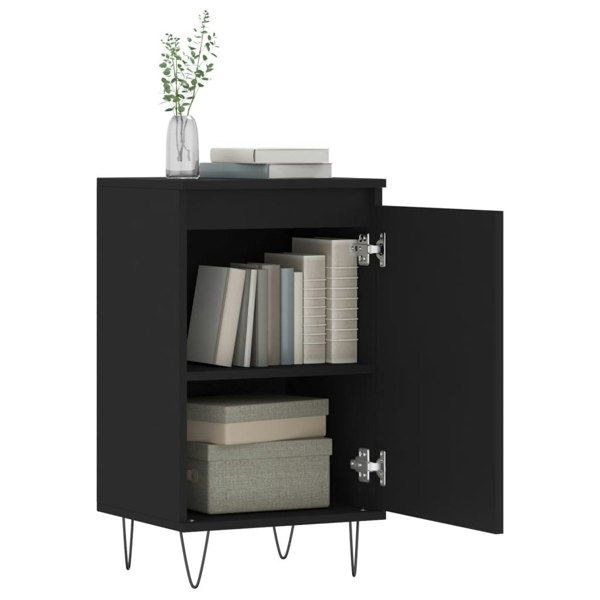 Berkfield Sideboards 2 pcs Black 40x35x70 cm Engineered Wood