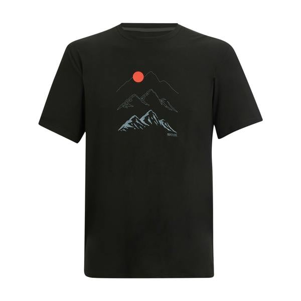 Regatta Mens Fingal Sunset Stretch T-Shirt - Black - 