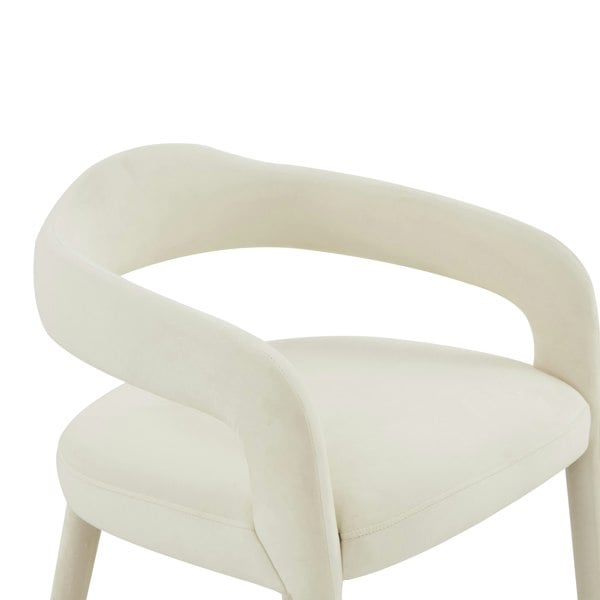 Furniture Edit Lucia Cream Velvet Dining Chair