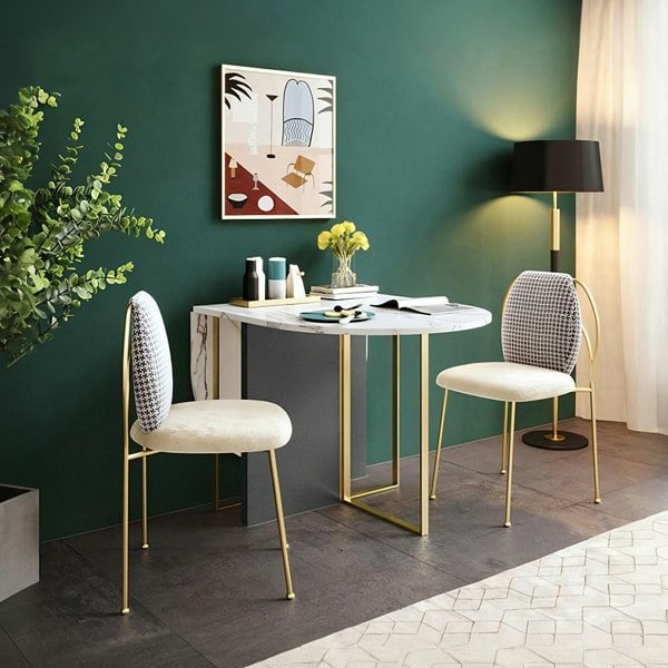 COSCO Modern Folding Dining Table, Green & Grey-Weilai-Weilai Concept