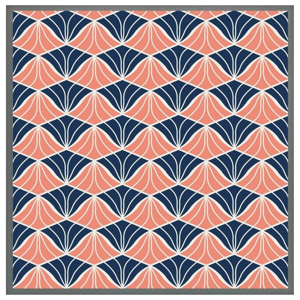 Benjamin Tate Design Navy & pink geometric shells (Picture Frame)
