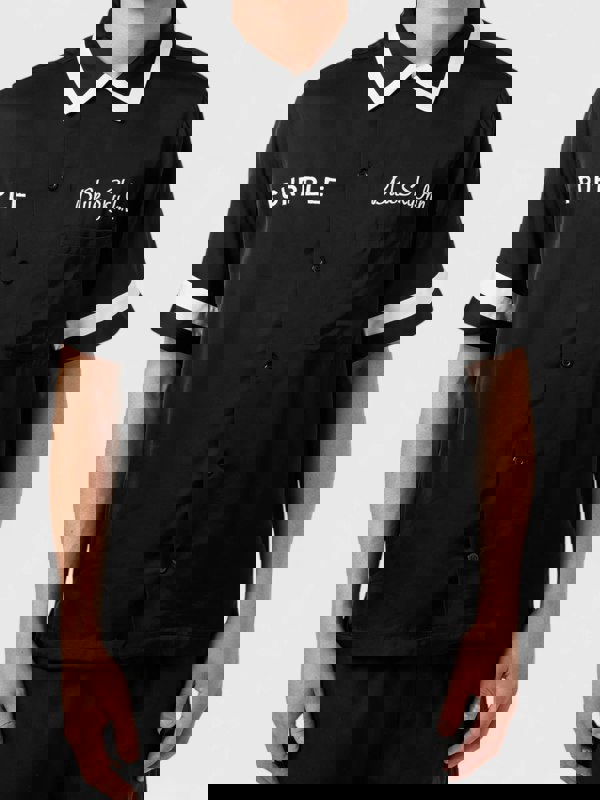  Purple Brand Waiter Embroidered Shirt Black