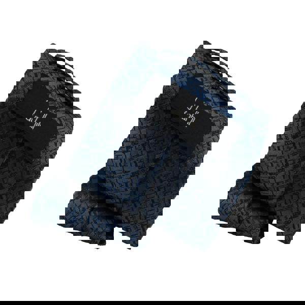 Dunhill Longtail Logo Silk Tie in Navy & Grey