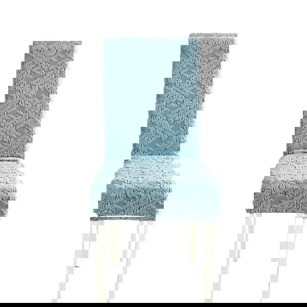 Anyseat Light Blue Knitted Veins Elastic Chair Cover for Dining Room