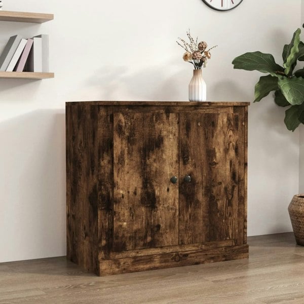 Berkfield Sideboard Smoked Oak 70x35.5x67.5 cm Engineered Wood