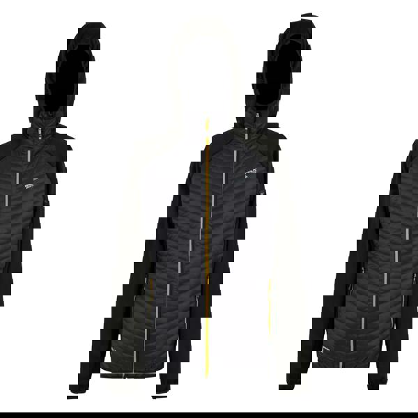 Regatta Mens Andreson Hybrid Jacket - Black/Yellow - 