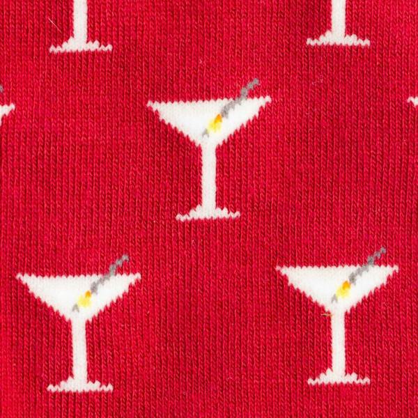 SWOLE PANDA Martini Bamboo Socks, Red
