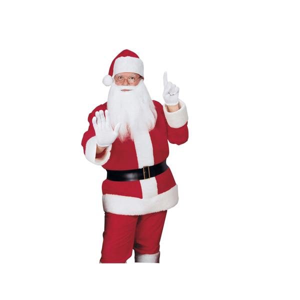 Bristol Novelty Mens Classic Santa Claus Flannel Christmas Costume - Red/White