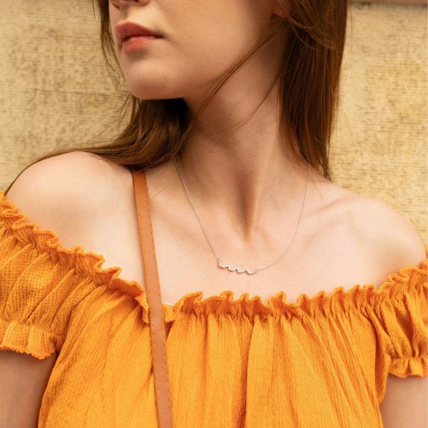 Spero London Sterling Silver Wave Necklace