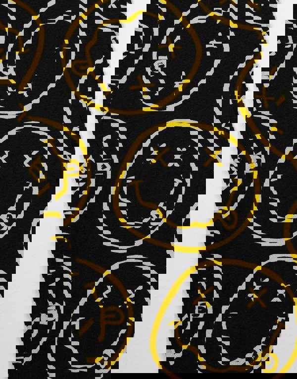 Nirvana Mens Black Logo Short Sleeve Long Leg Pyjama Set