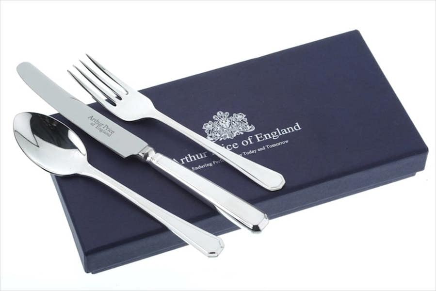 Arthur Price of England 'Grecian' Sovereign Stainless Steel Luxury Gift Boxed Children's Cutlery Set