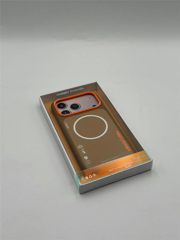 Nimmy Friends Nimmy Cool & Cute 2.0 Case with MagSafe for iPhone 17 Pro Max 6.9" Brown Orange - N-YJKM-CX2.0-IP17-PRO-MAX-02