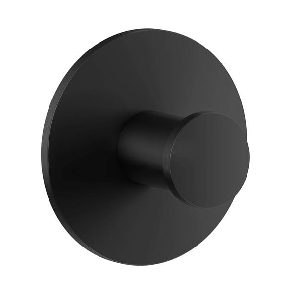 Single matt black towel hook