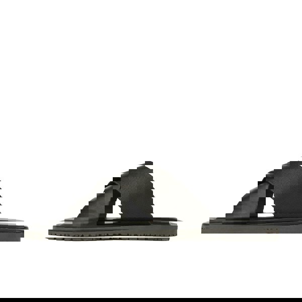 Embassy London Port - Men's criss cross straps leather sandal - Black