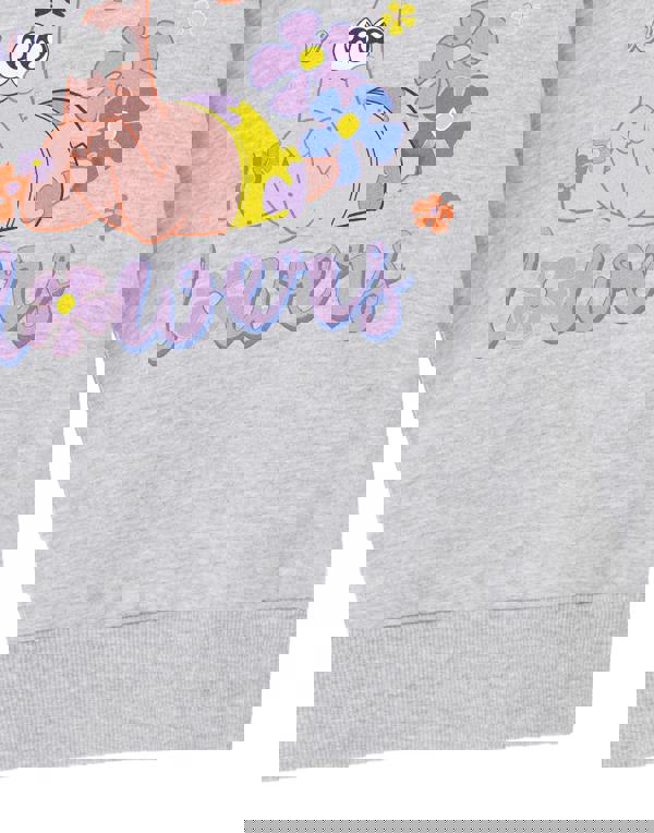 SpongeBob SquarePants Girls Grey Stop And Smell The Flowers Hoodie