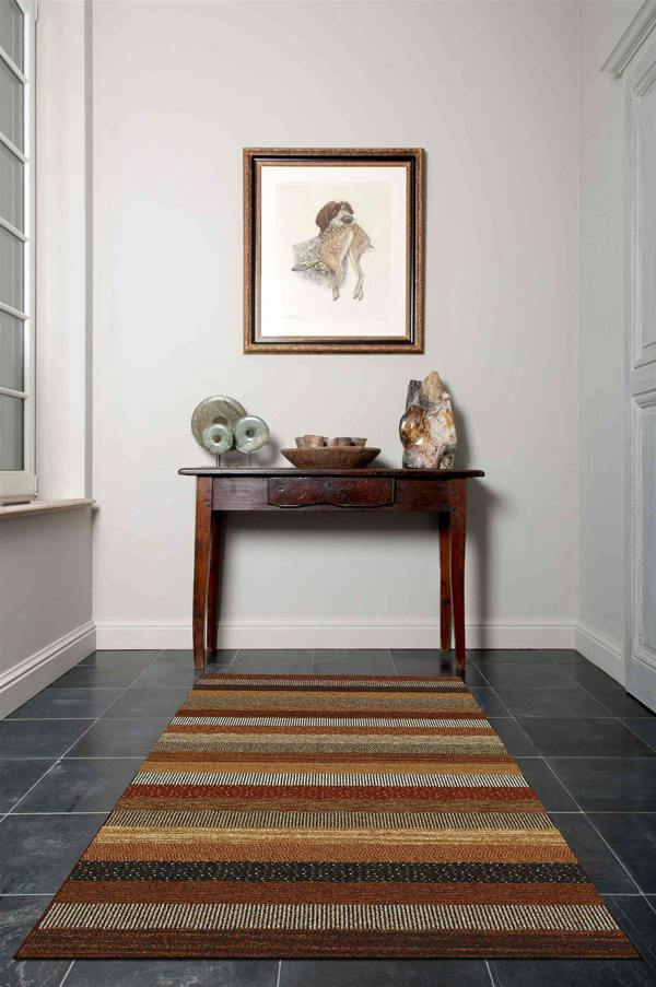 Woodstock Rug - Dark Multi Stripe