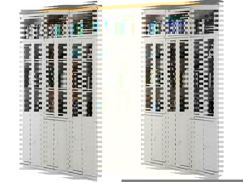 Dorel Home Anita Wall Unit 8 in white honey