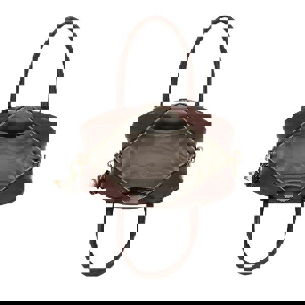 Kitise Structured Box Satchel Handbag Crossbody Purse Dog Charm