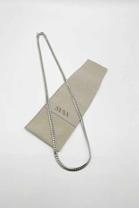 SVNX Interlocked Chain Necklace in Silver