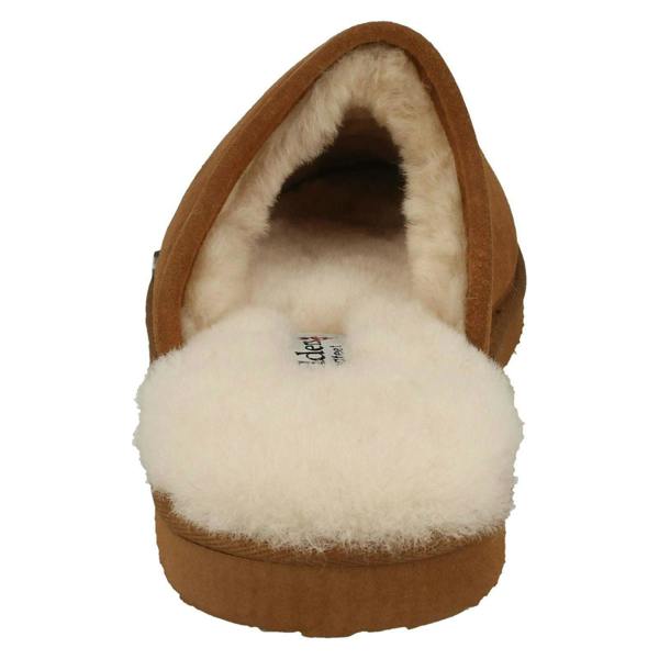 Padders Mens Padders Genuine Lined Sheepskin Mule Slippers Nevis