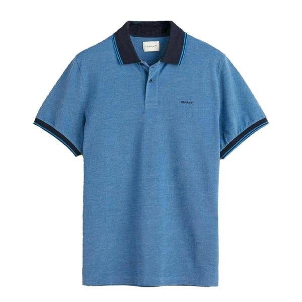 Gant Mens Cotton Polo Shirt - Blue - 