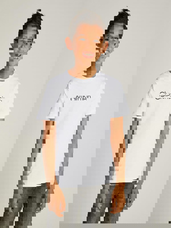 Calvin Klein Kids Logo T-Shirt in White