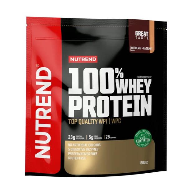 Nutrend 100% Whey Protein, Chocolate & Hazelnut - 800g